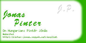 jonas pinter business card
