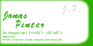 jonas pinter business card